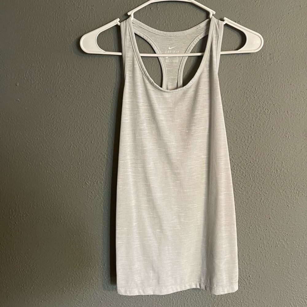 White Nike Dri-Fit tank top